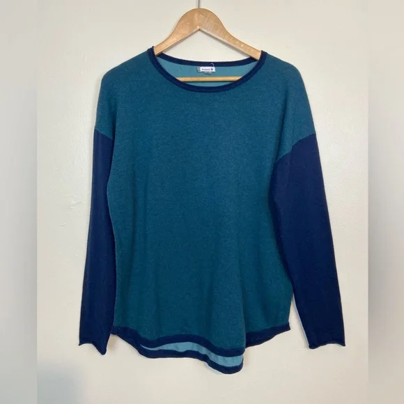 SMARTWOOL Shadow Pine Colorblock Wool Blend Crew Sweater Top - Picture 2 of 6